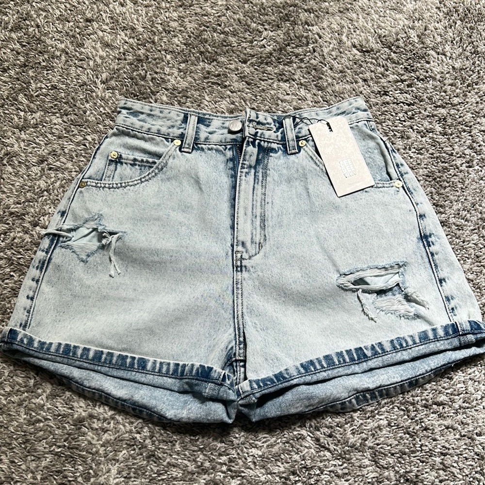 Jean mom shorts
